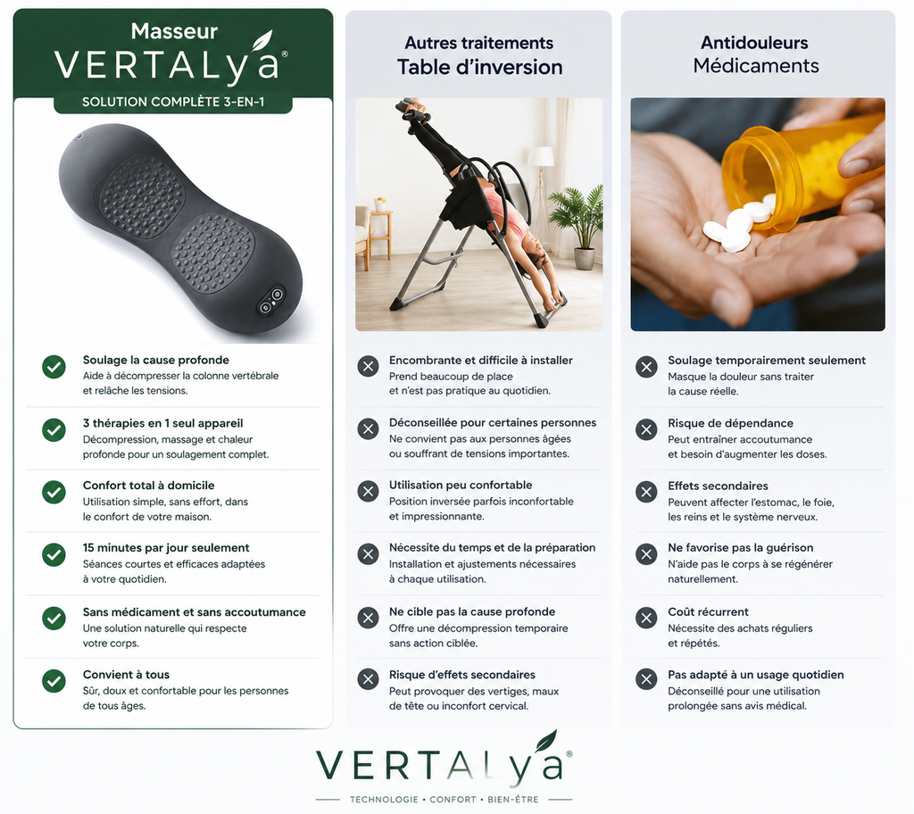 VertAlya™ — Soulagez la Sténose Spinale & le Mal de Dos Sans Opération | 15 Minutes par Jour